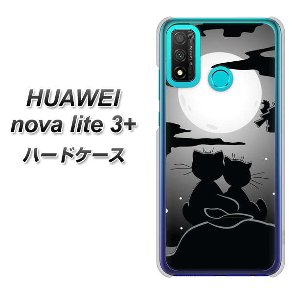 HUAWEI(ファーウェイ) nova lite 3プラス POT-LX2J 高画質仕上げ 背面印刷 ハードケース【342 月夜の二人】