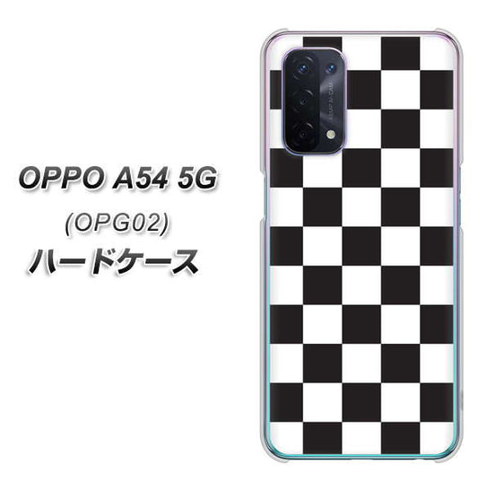 au オッポ A54 5G OPG02 高画質仕上げ 背面印刷 ハードケース【151 フラッグチェック】