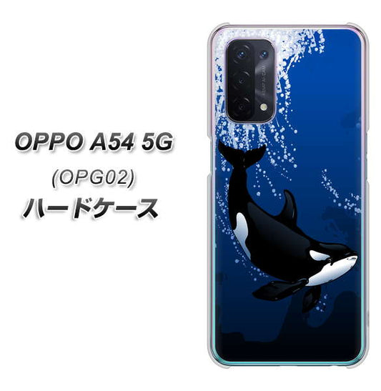 au オッポ A54 5G OPG02 高画質仕上げ 背面印刷 ハードケース【423 シャチ】