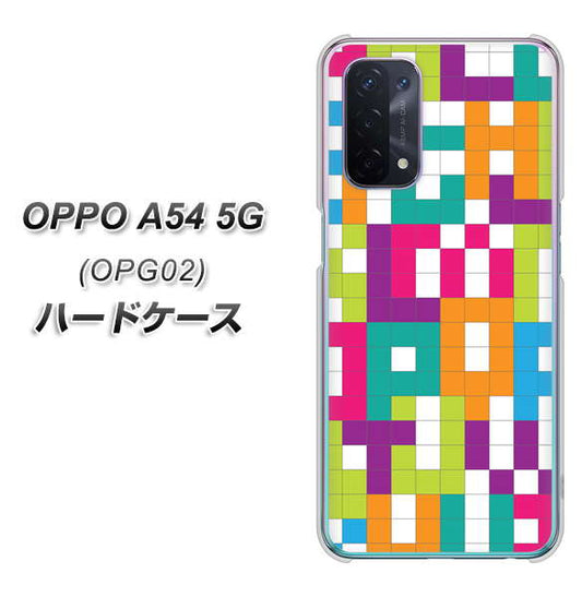 au オッポ A54 5G OPG02 高画質仕上げ 背面印刷 ハードケース【IB916  ブロックアルファベット】