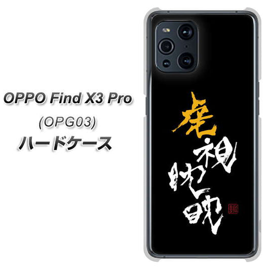 au オッポ Find X3 Pro OPG03 高画質仕上げ 背面印刷 ハードケース【OE803 虎視眈々】