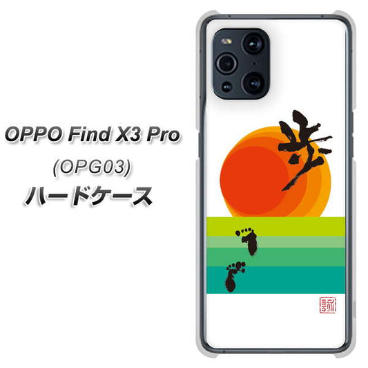 au オッポ Find X3 Pro OPG03 高画質仕上げ 背面印刷 ハードケース【OE809 歩ム】