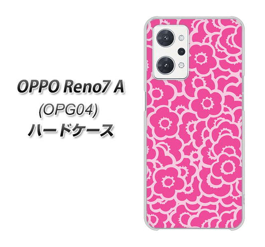 OPPO Reno7 A OPG04 au 高画質仕上げ 背面印刷 ハードケース【716 ピンクフラワー】