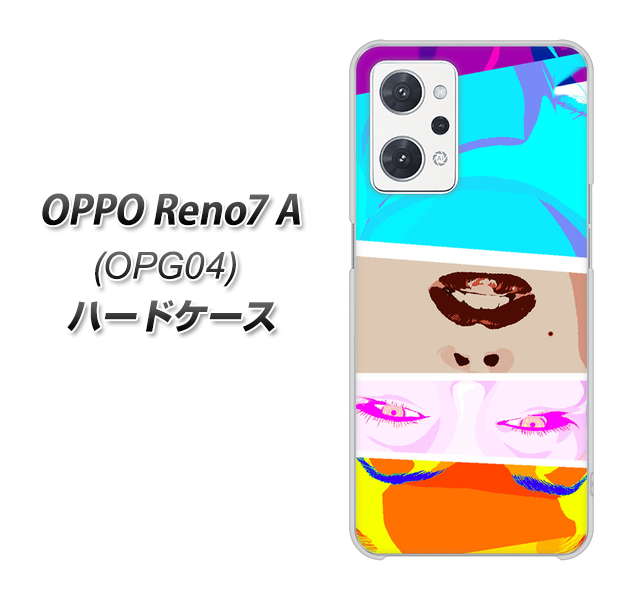 OPPO Reno7 A OPG04 au 高画質仕上げ 背面印刷 ハードケース【YJ211 マリリンモンローデザイン(D)】