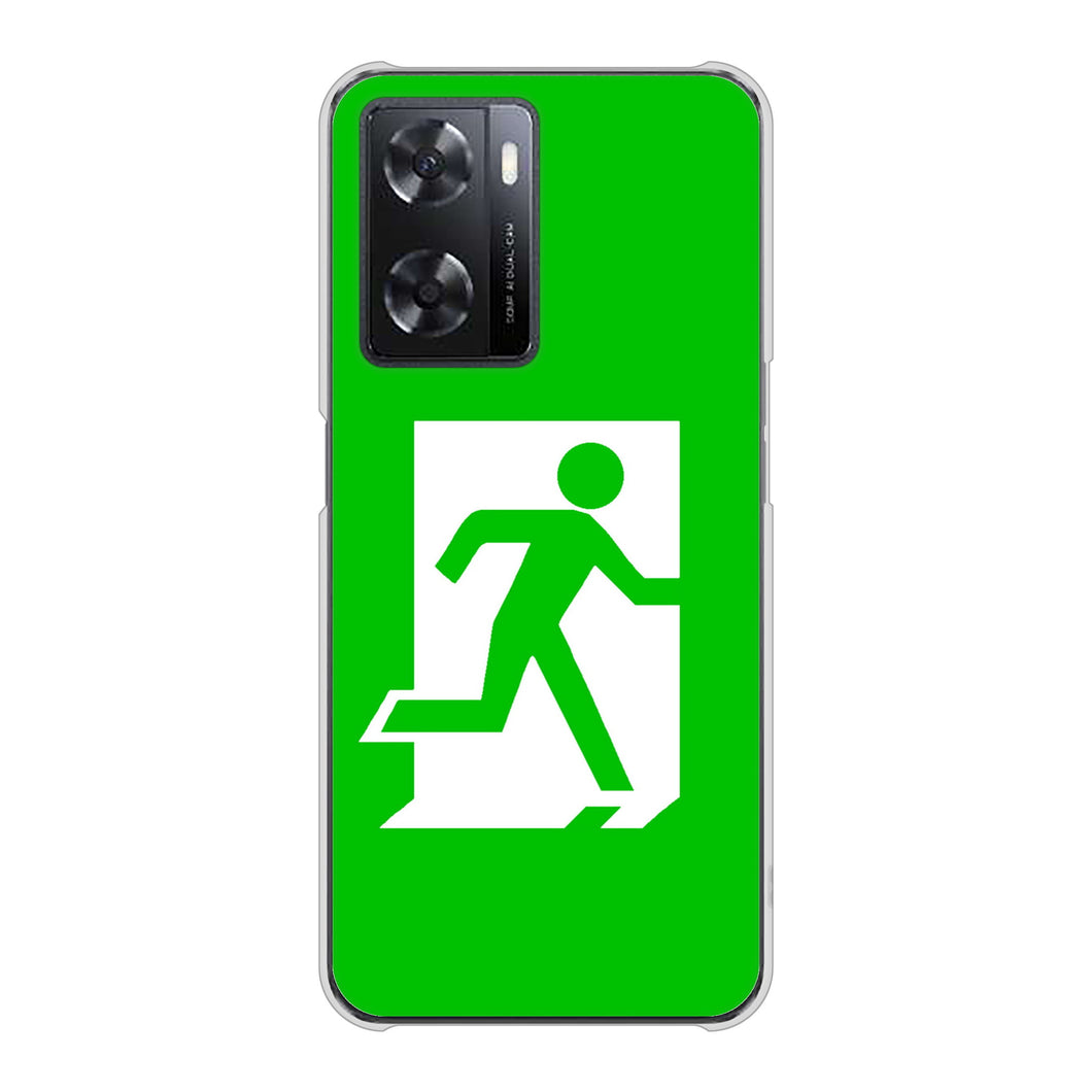 OPPO A77 高画質仕上げ 背面印刷 ハードケース【163 非常口】
