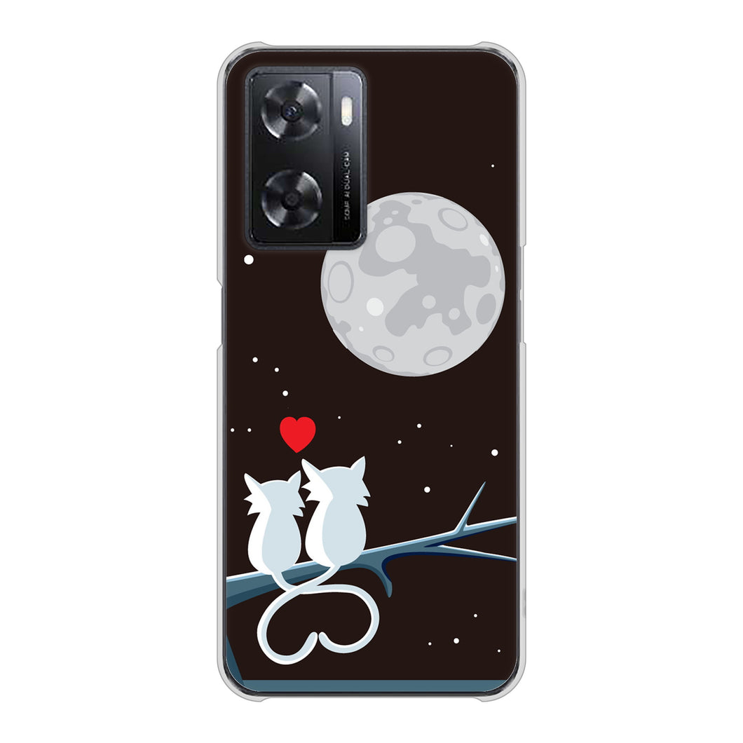 OPPO A77 高画質仕上げ 背面印刷 ハードケース【376 恋するしっぽ】