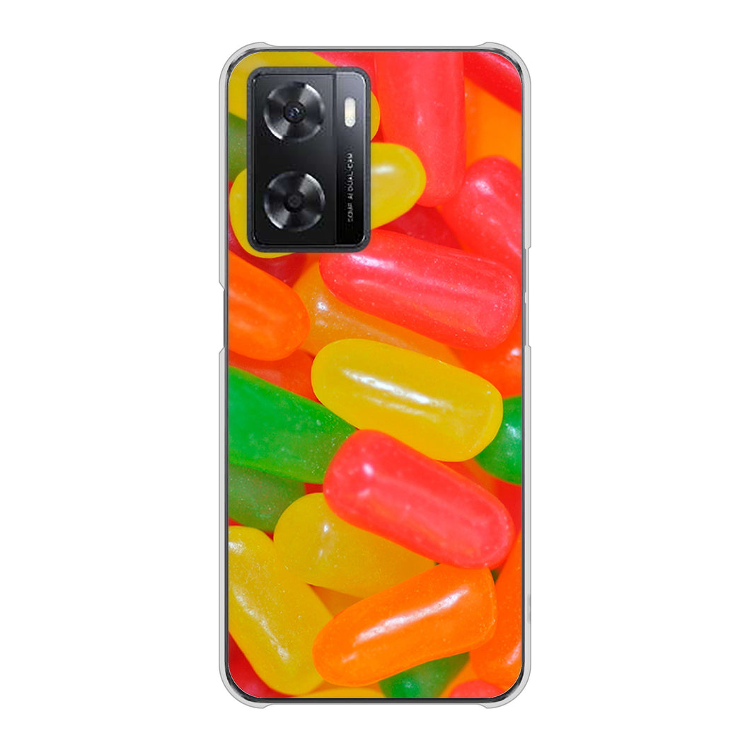 OPPO A77 高画質仕上げ 背面印刷 ハードケース【449 ジェリービーンズ】
