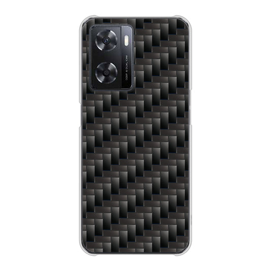 OPPO A77 461 カーボン ハードケース 背面印刷