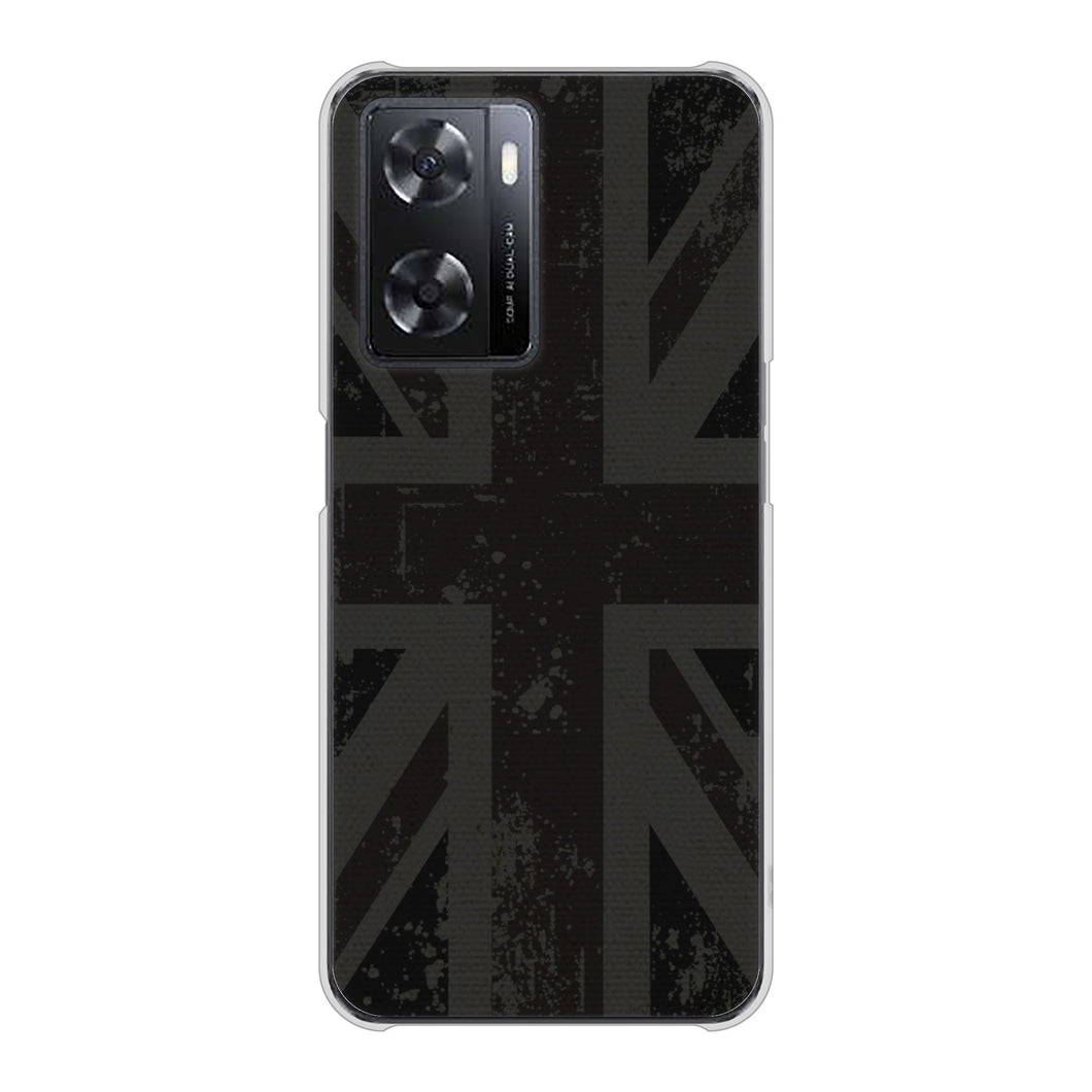 OPPO A77 高画質仕上げ 背面印刷 ハードケース【505 ユニオンジャック ダーク】