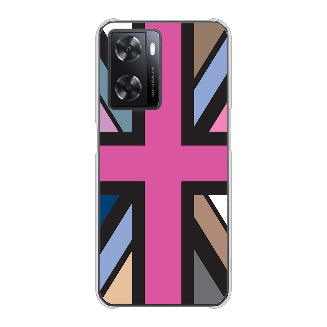 OPPO A77 高画質仕上げ 背面印刷 ハードケース【507 ユニオンジャック デスカラー】
