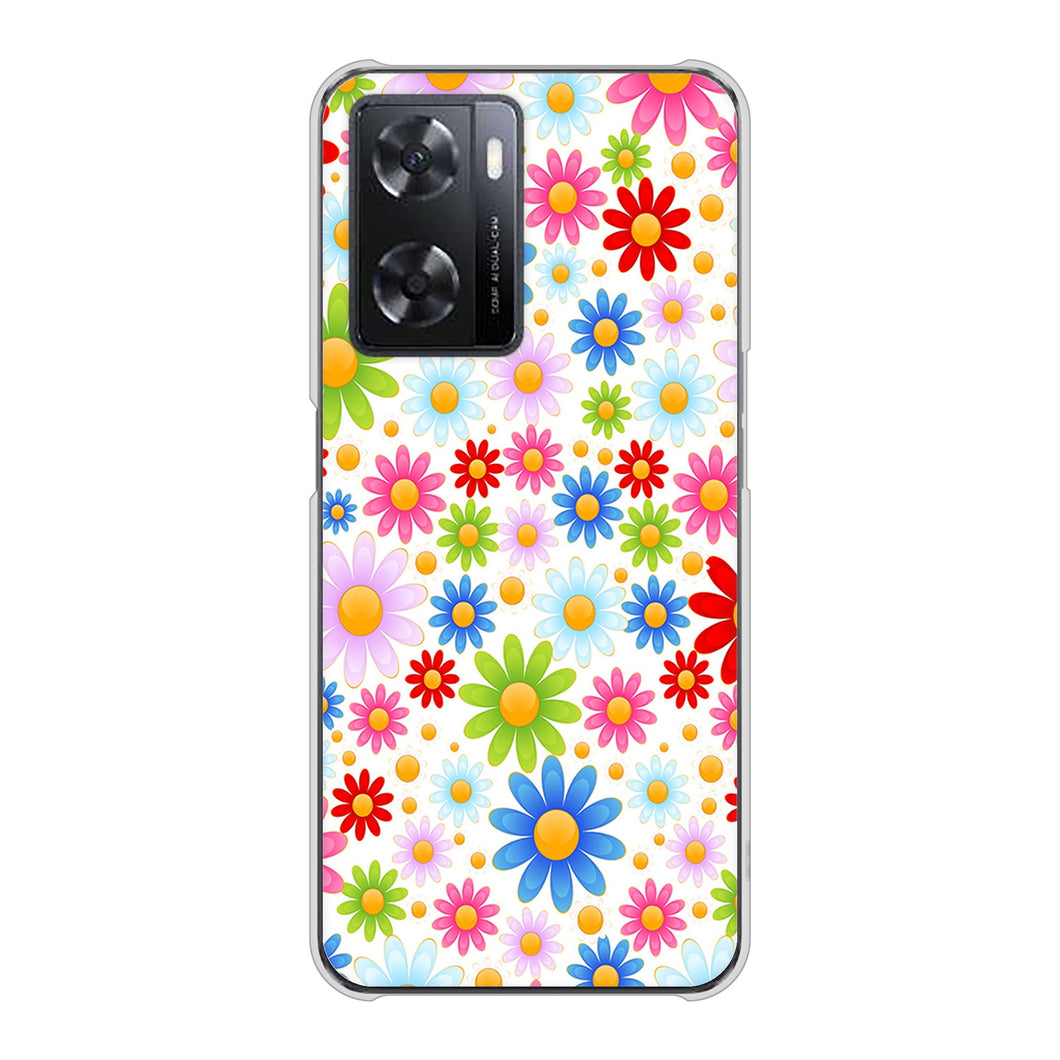 OPPO A77 高画質仕上げ 背面印刷 ハードケース【606 マーガレット】