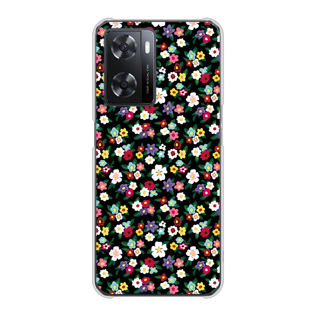 OPPO A77 高画質仕上げ 背面印刷 ハードケース【778 マイクロリバティプリントBK】