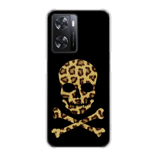 OPPO A77 1078 ドクロフレームヒョウその他のカラー ハードケース 背面印刷
