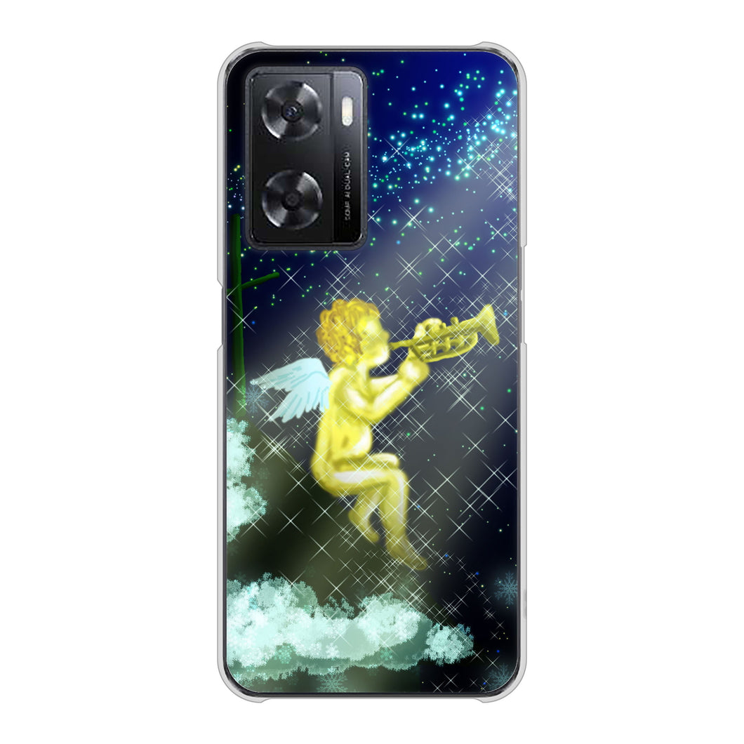 OPPO A77 高画質仕上げ 背面印刷 ハードケース【1248 天使の演奏】