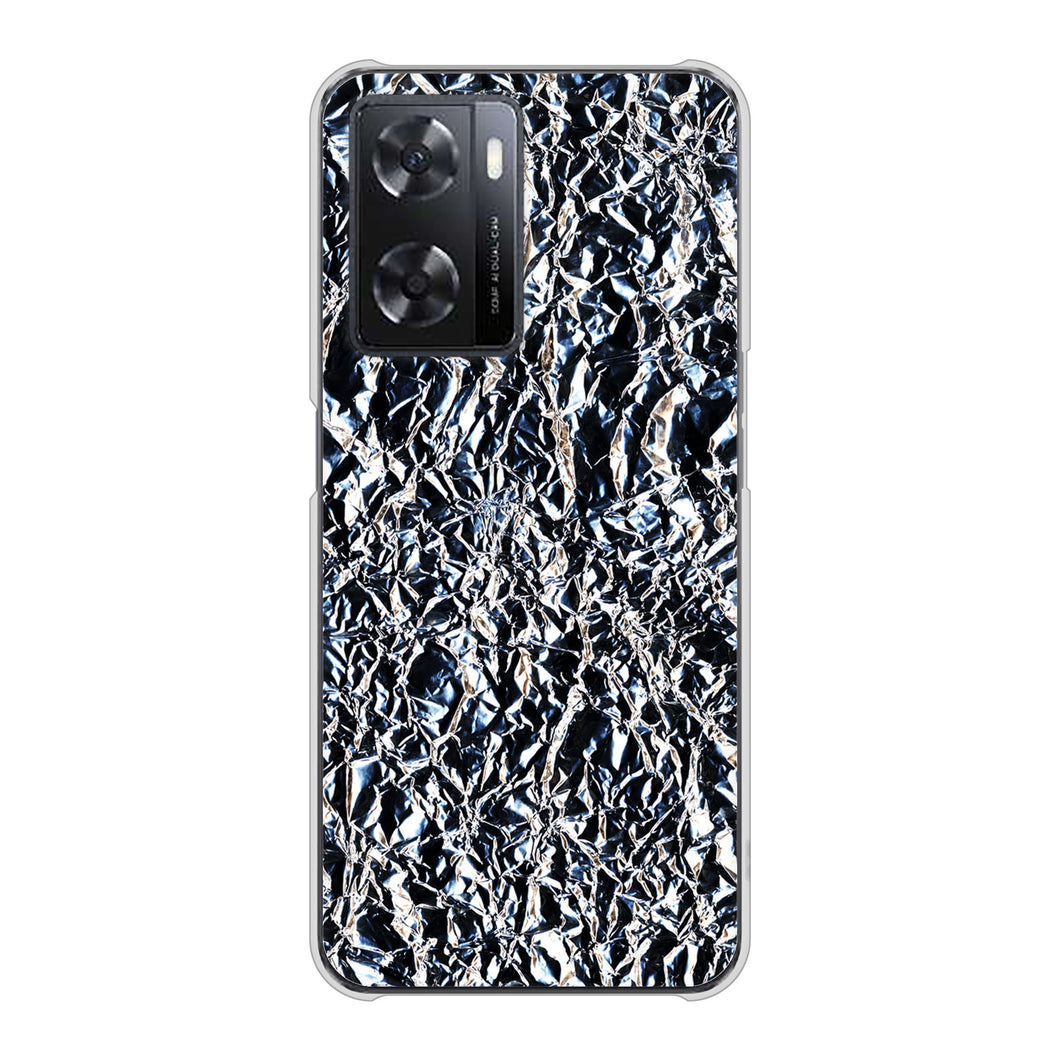 OPPO A77 高画質仕上げ 背面印刷 ハードケース【EK835 スタイリッシュアルミシルバー】