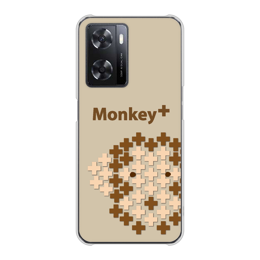 OPPO A77 高画質仕上げ 背面印刷 ハードケース【IA803 Monkey+】