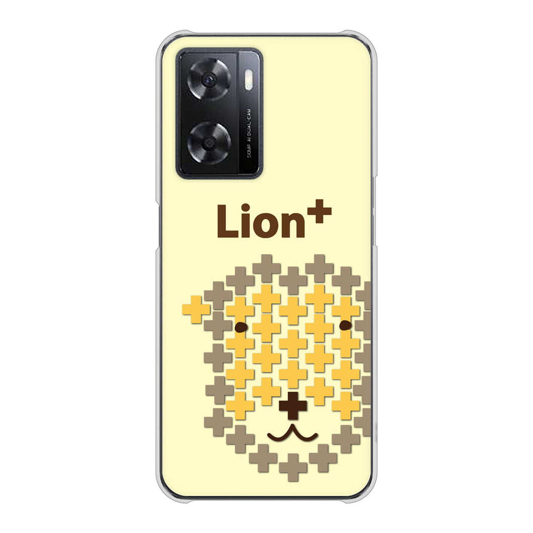 OPPO A77 高画質仕上げ 背面印刷 ハードケース【IA804 Lion+】