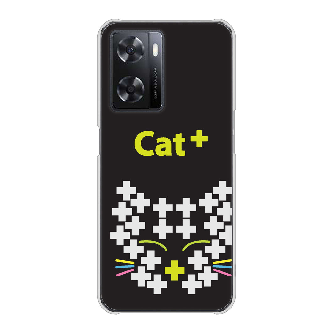 OPPO A77 高画質仕上げ 背面印刷 ハードケース【IA807 Cat+】