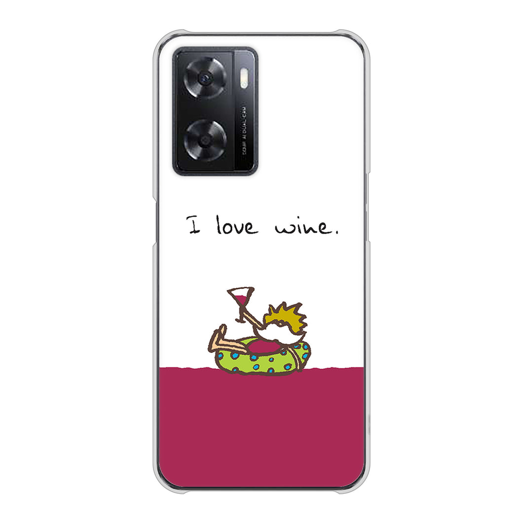 OPPO A77 高画質仕上げ 背面印刷 ハードケース【IA811 ワインの神様】