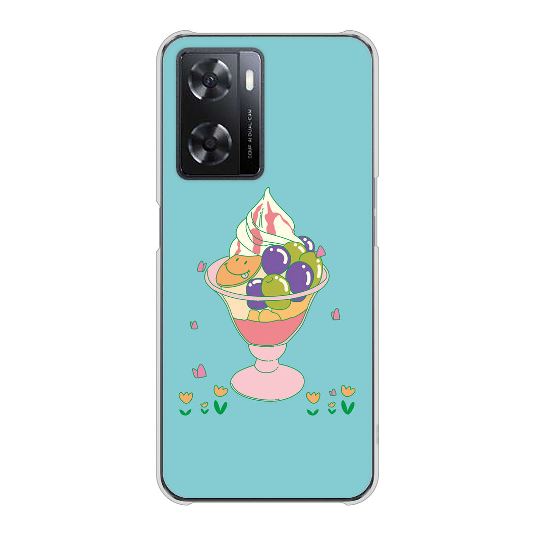 OPPO A77 高画質仕上げ 背面印刷 ハードケース【MA905 マスカットパフェ】