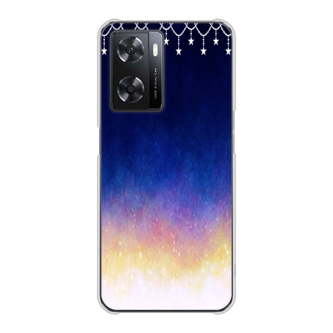 OPPO A77 高画質仕上げ 背面印刷 ハードケース【MI803 冬の夜空】