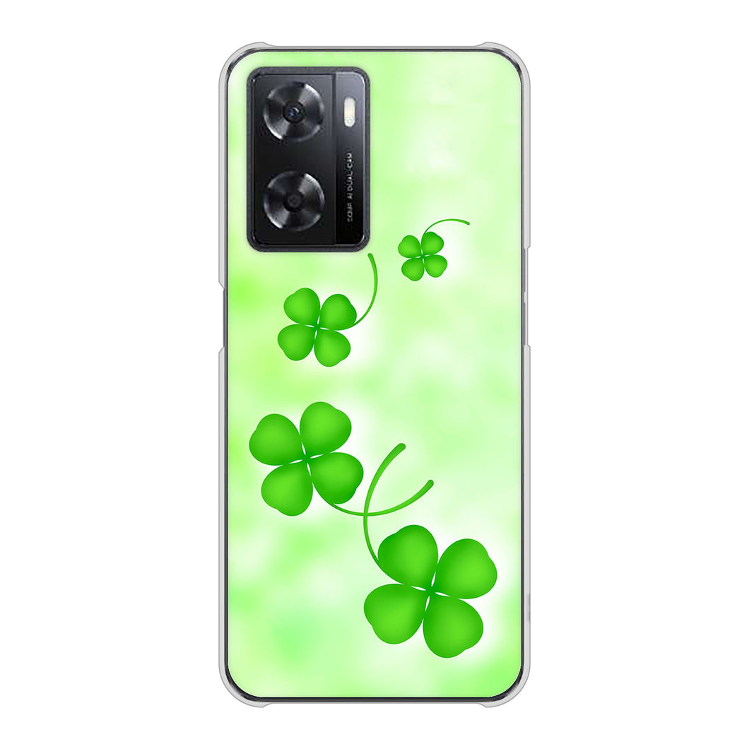 OPPO A77 高画質仕上げ 背面印刷 ハードケース【VA819 まいおりる幸運】