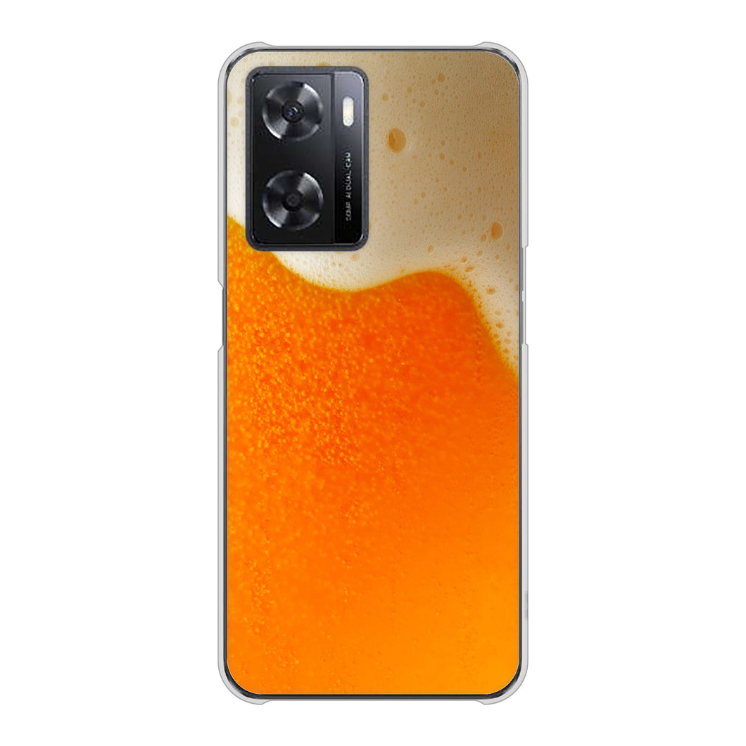 OPPO A77 高画質仕上げ 背面印刷 ハードケース【VA855 ジョッキ生(ビール)】