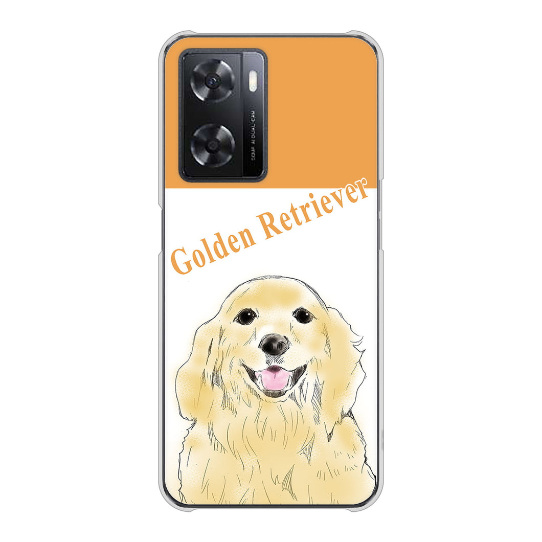 OPPO A77 高画質仕上げ 背面印刷 ハードケース【YD827 ゴールデンレトリバー03】
