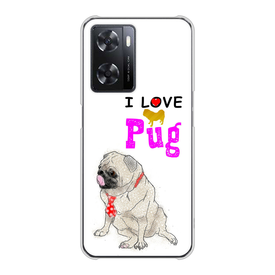 OPPO A77 高画質仕上げ 背面印刷 ハードケース【YD858 パグ04】