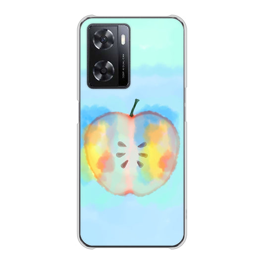OPPO A77 YJ181 りんご 水彩181 ハードケース 背面印刷