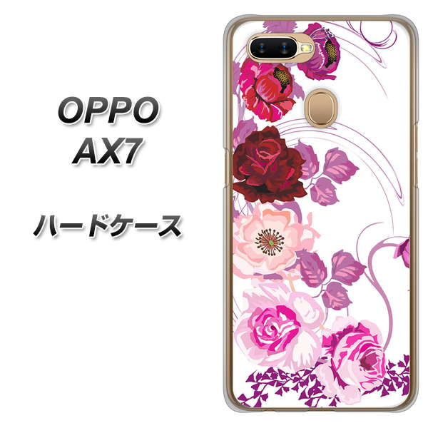 OPPO(オッポ) AX7 高画質仕上げ 背面印刷 ハードケース【116 6月のバラ】