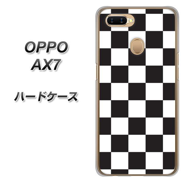 OPPO(オッポ) AX7 高画質仕上げ 背面印刷 ハードケース【151 フラッグチェック】