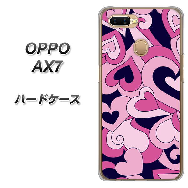 OPPO(オッポ) AX7 高画質仕上げ 背面印刷 ハードケース【223 ハートの調べ】