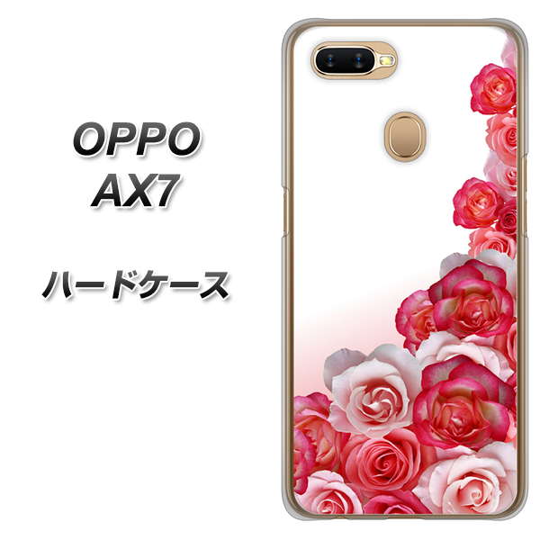 OPPO(オッポ) AX7 高画質仕上げ 背面印刷 ハードケース【299 薔薇の壁】