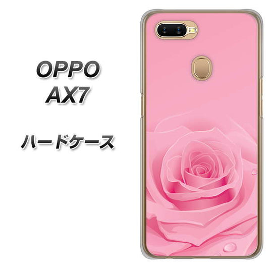 OPPO（オッポ） AX7 高画質仕上げ 背面印刷 ハードケース【401 ピンクのバラ】