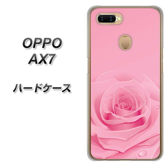 OPPO(オッポ) AX7 高画質仕上げ 背面印刷 ハードケース【401 ピンクのバラ】