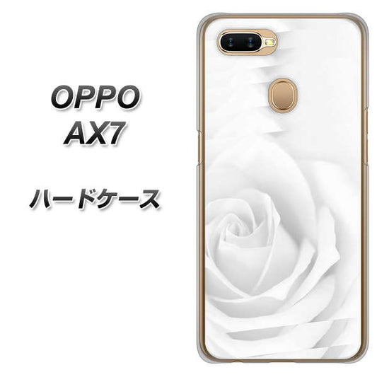 OPPO（オッポ） AX7 高画質仕上げ 背面印刷 ハードケース【402 ホワイトＲｏｓｅ】