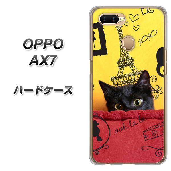 OPPO(オッポ) AX7 高画質仕上げ 背面印刷 ハードケース【686 パリの子猫】