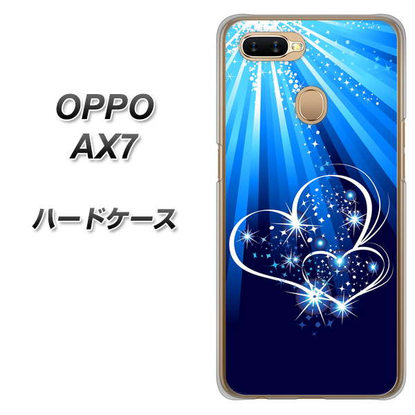 OPPO(オッポ) AX7 高画質仕上げ 背面印刷 ハードケース【702 スイミングハート】