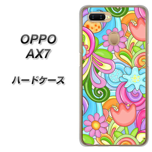 OPPO（オッポ） AX7 高画質仕上げ 背面印刷 ハードケース【713 ミラクルフラワー】