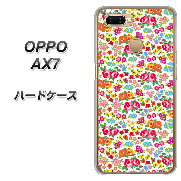 OPPO(オッポ) AX7 高画質仕上げ 背面印刷 ハードケース【777 マイクロリバティプリントWH】