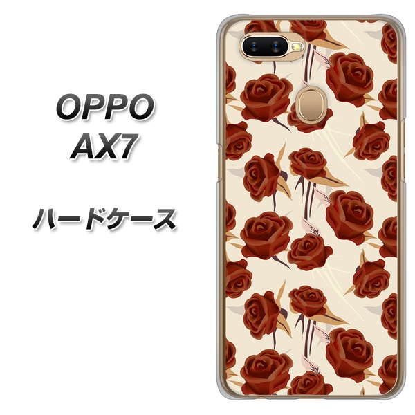 OPPO（オッポ） AX7 高画質仕上げ 背面印刷 ハードケース【1157 クラシックローズ】