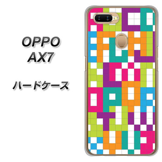 OPPO(オッポ) AX7 高画質仕上げ 背面印刷 ハードケース【IB916 ブロックアルファベット】