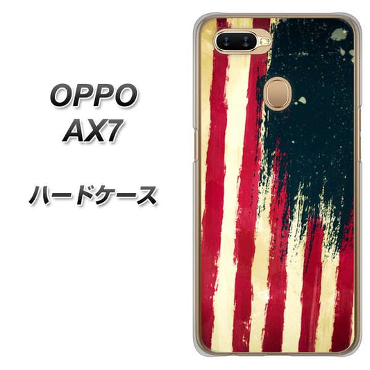 OPPO(オッポ) AX7 高画質仕上げ 背面印刷 ハードケース【MI805 ヴィンテージアメリカ】