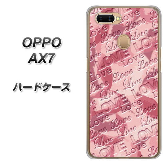 OPPO(オッポ) AX7 高画質仕上げ 背面印刷 ハードケース【SC844 フラワーヴェルニLOVE(ローズヴェルール)】