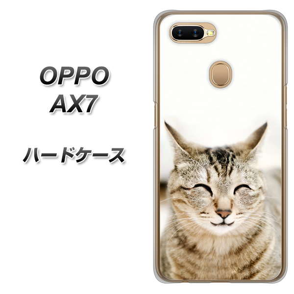 OPPO(オッポ) AX7 高画質仕上げ 背面印刷 ハードケース【VA801 笑福ねこ】