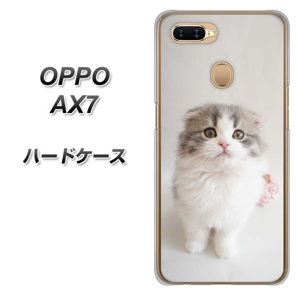 OPPO(オッポ) AX7 高画質仕上げ 背面印刷 ハードケース【VA803 まっていますネコ】