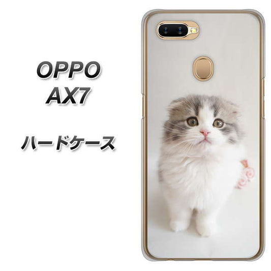 OPPO（オッポ） AX7 高画質仕上げ 背面印刷 ハードケース【VA803 まっていますネコ】