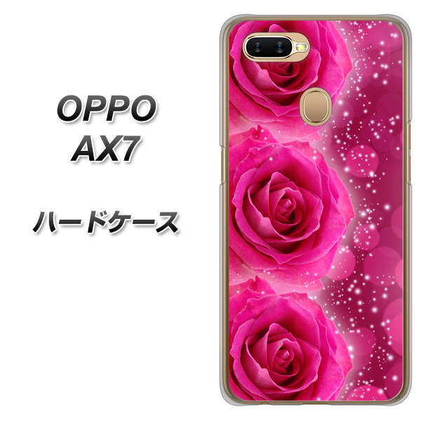OPPO（オッポ） AX7 高画質仕上げ 背面印刷 ハードケース【VA815 3連のバラ】