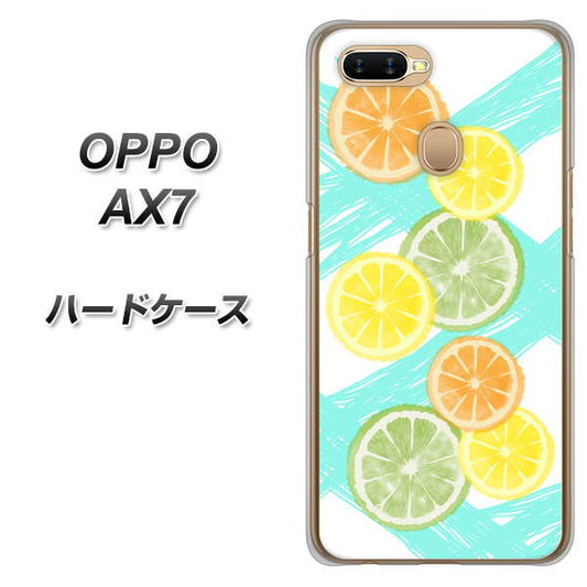 OPPO（オッポ） AX7 高画質仕上げ 背面印刷 ハードケース【YJ183 オレンジライム】